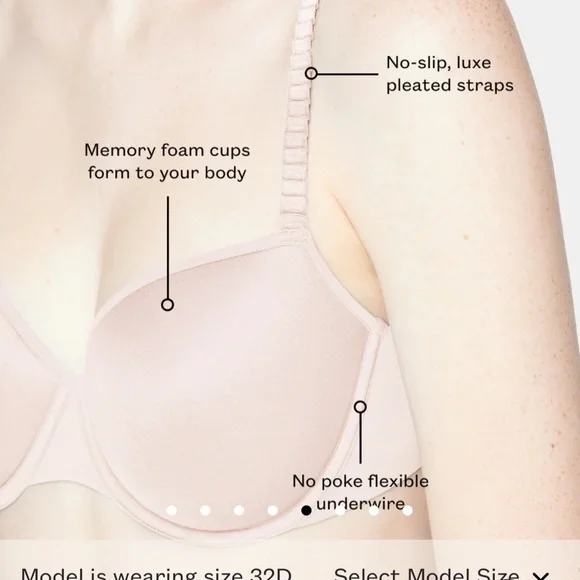 ThirdLove 24/7 Classic T-Shirt Bra Sz. 32C in Soft Pink - Picture 5 of 12